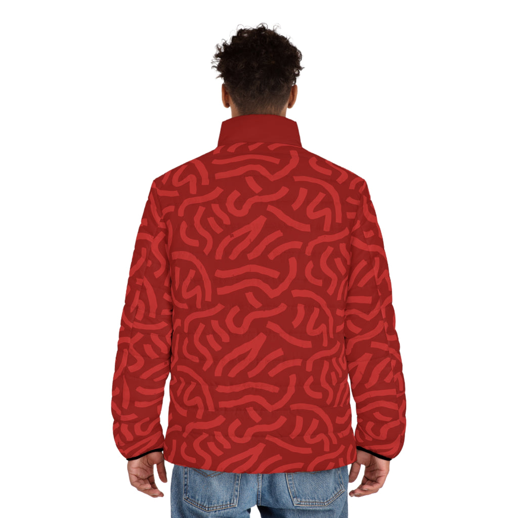King Jesus Men’s Red Puffer Jacket