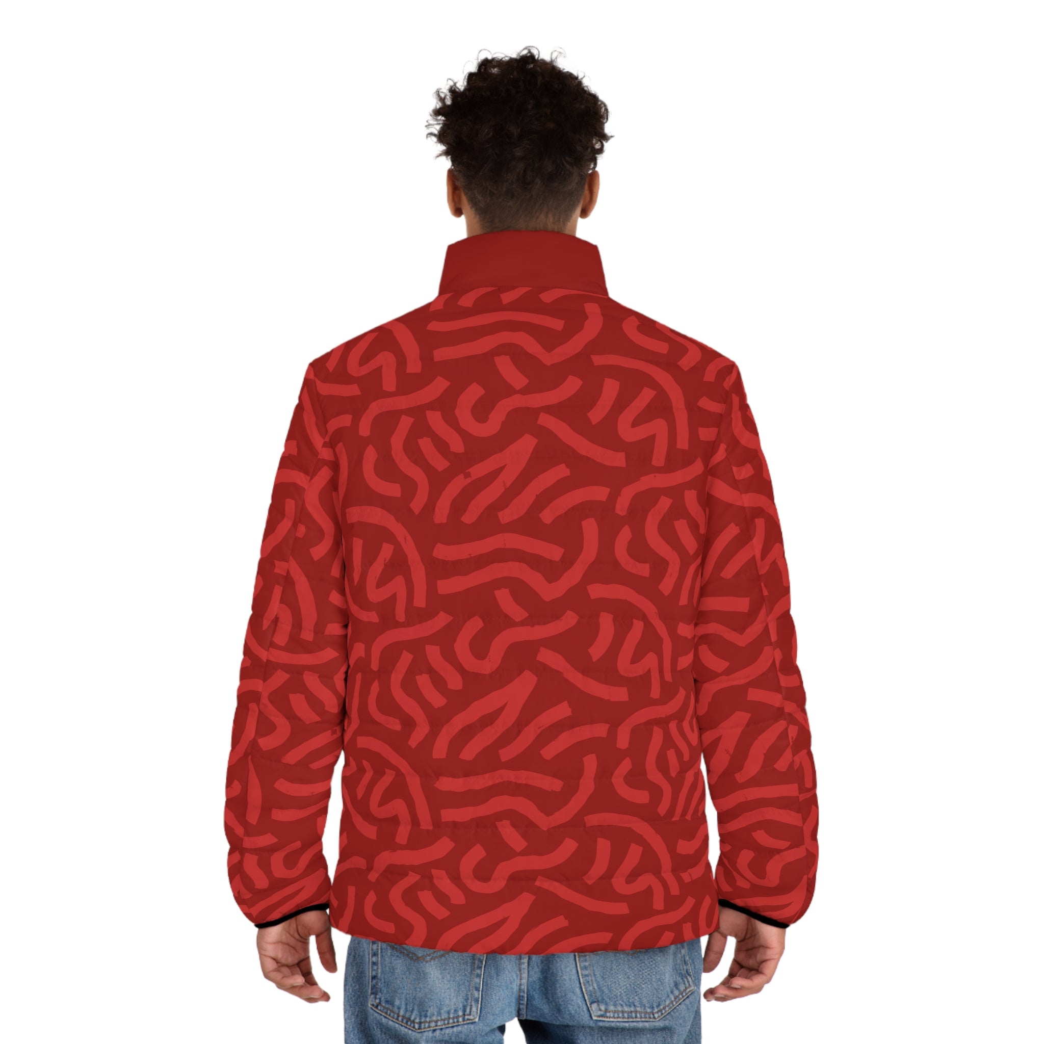King Jesus Men’s Red Puffer Jacket