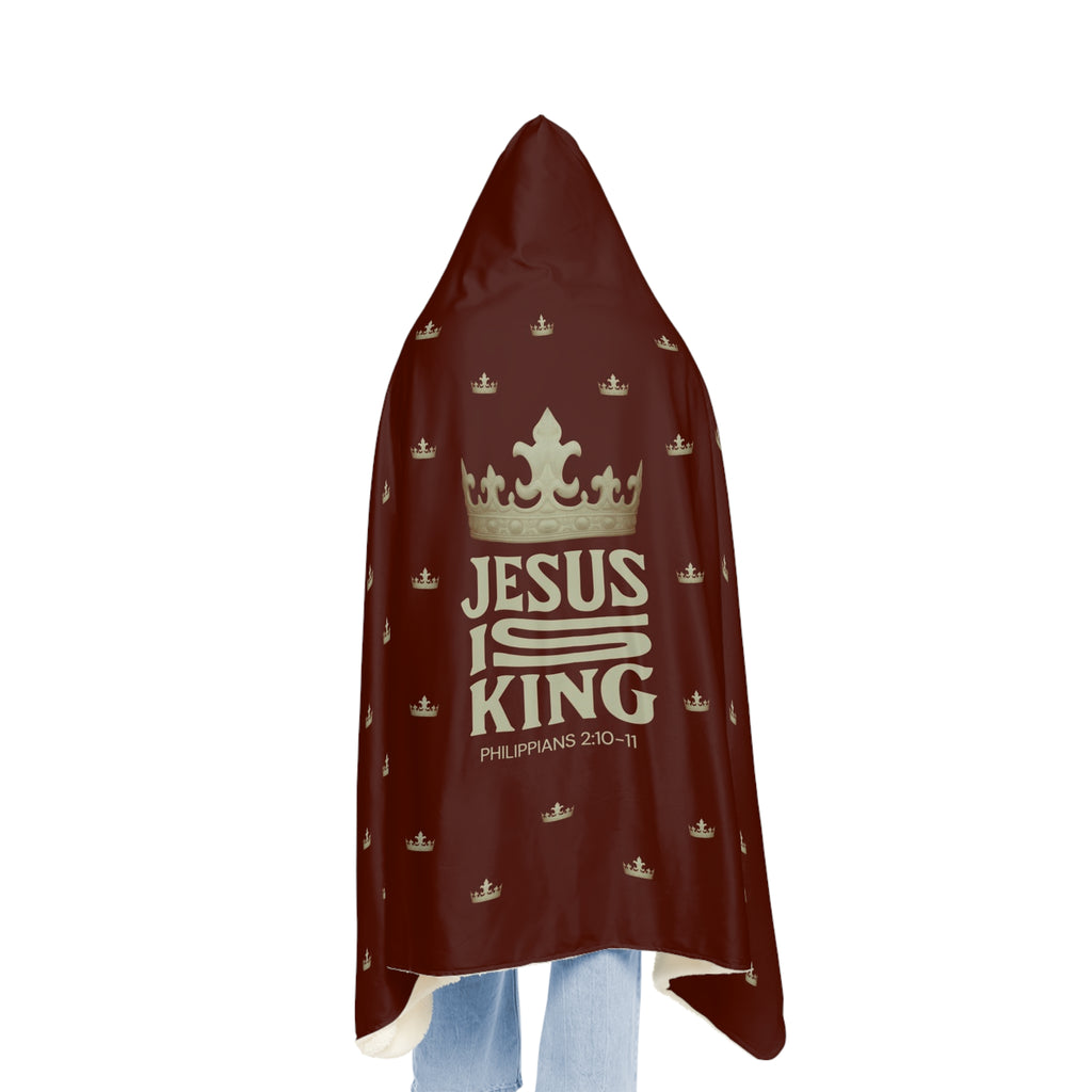Jesus Is King Hooded Snuggle Blanke