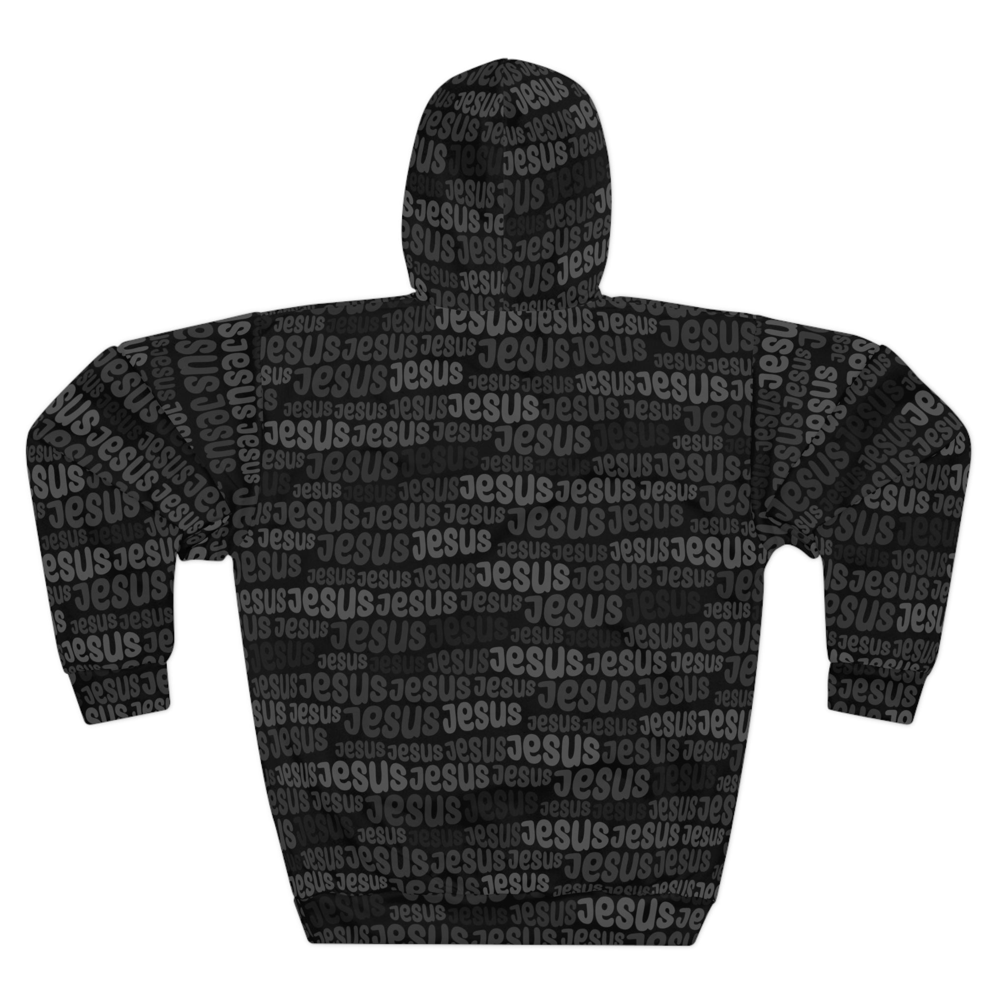 Jesus Black & White All-Over Print Hoodie
