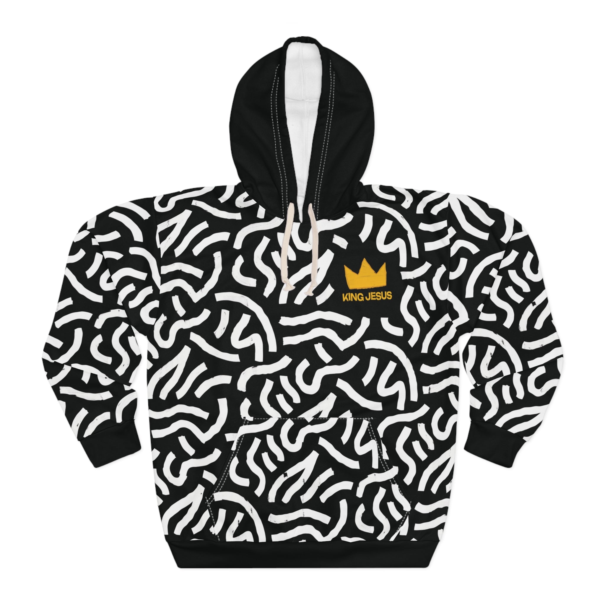 King Jesus Black & White Pullover Hoodie