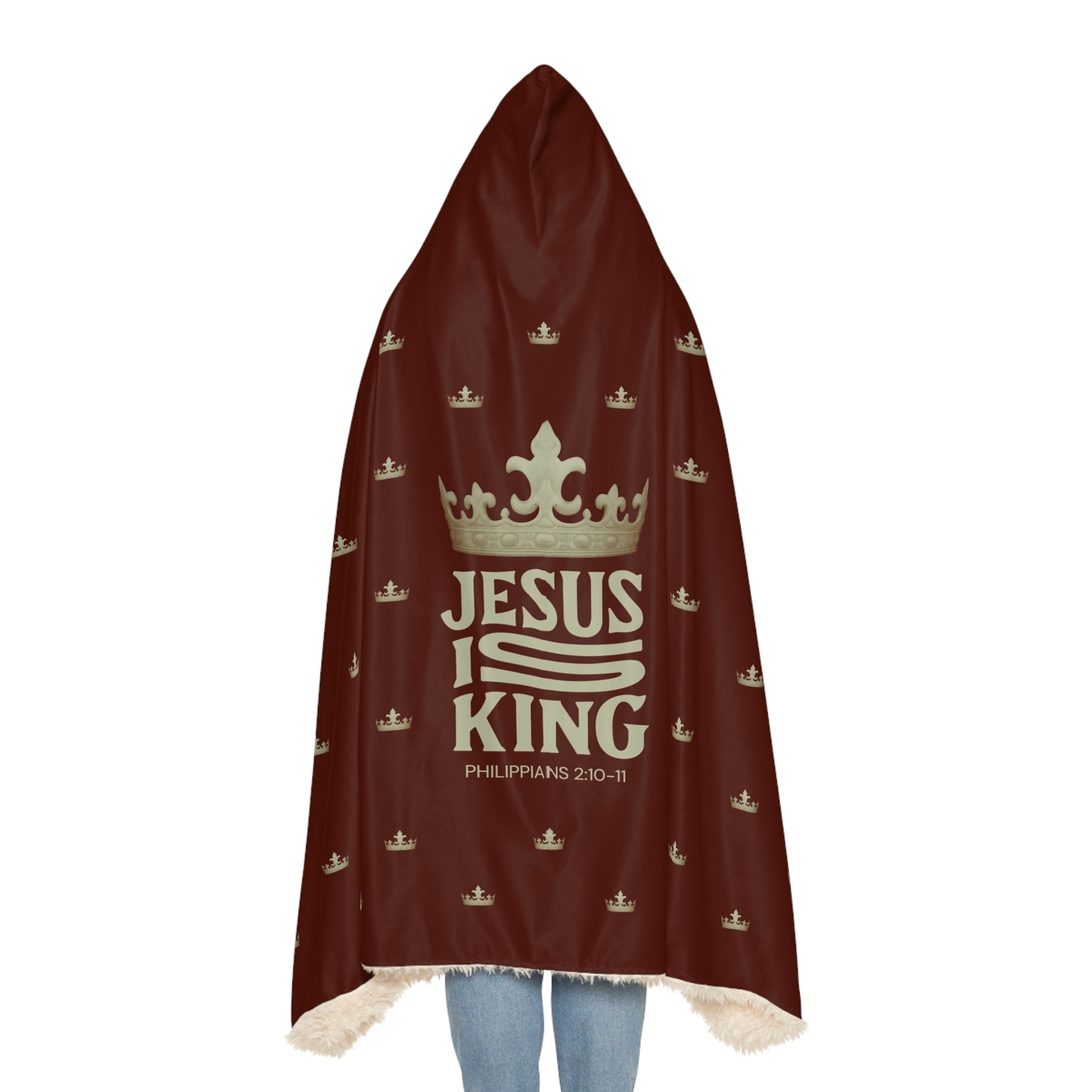 Jesus Is King Hooded Snuggle Blanke