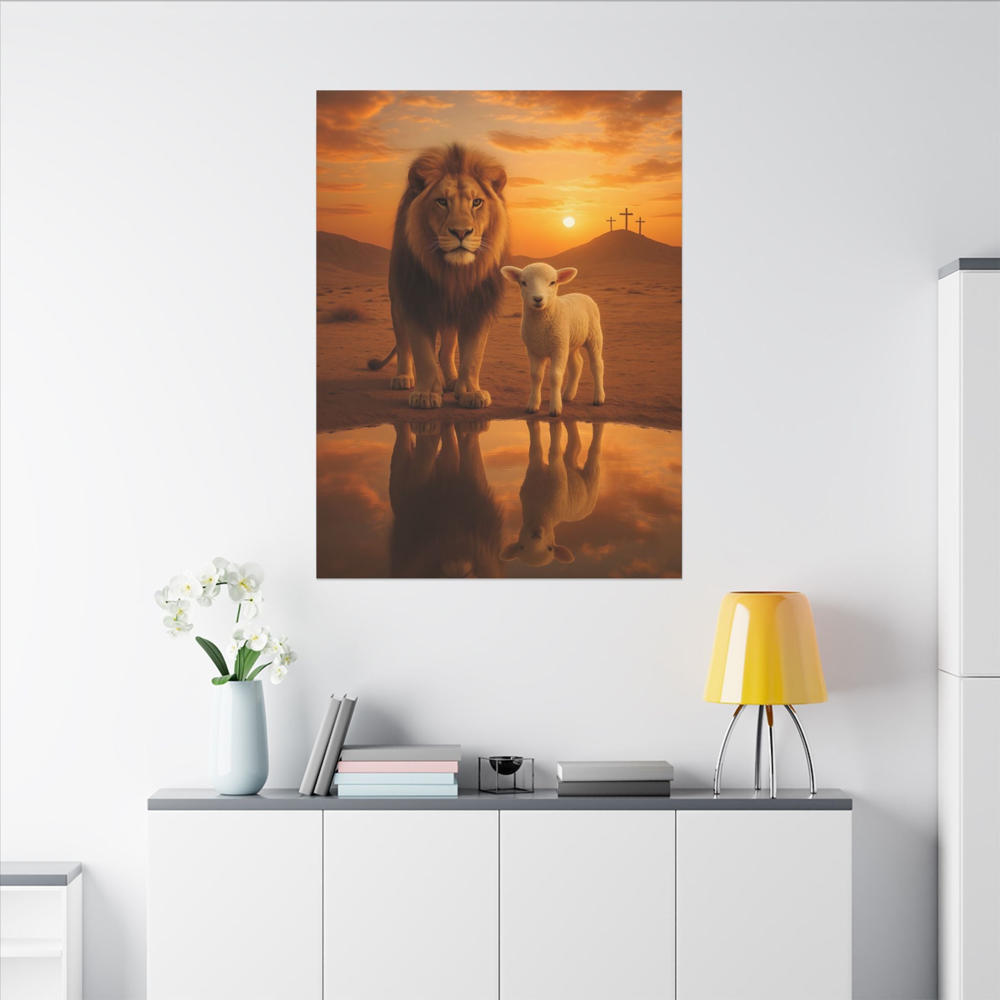 Lion & Lamb Canvas Art 