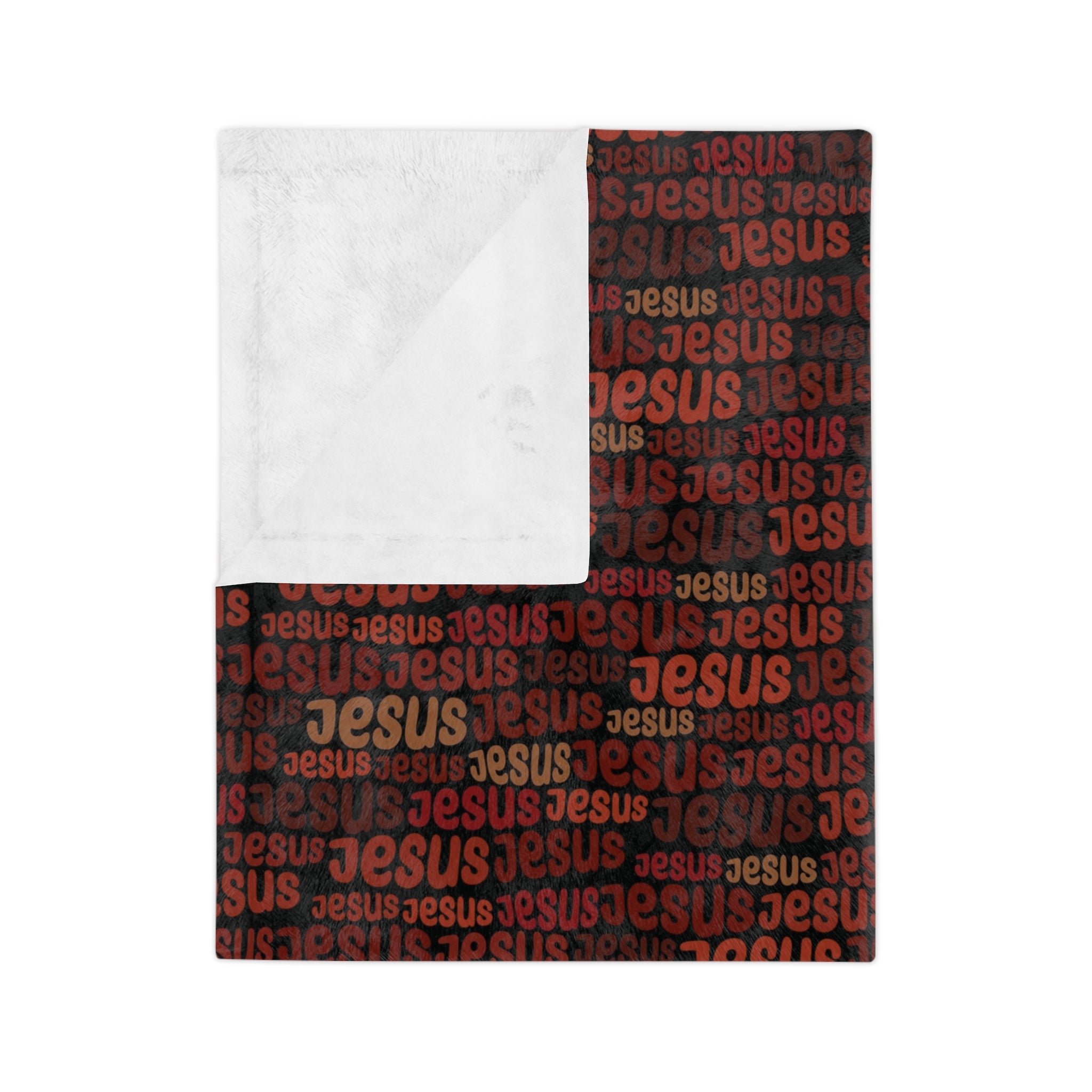 Jesus Pattern Velveteen Microfiber Blanket