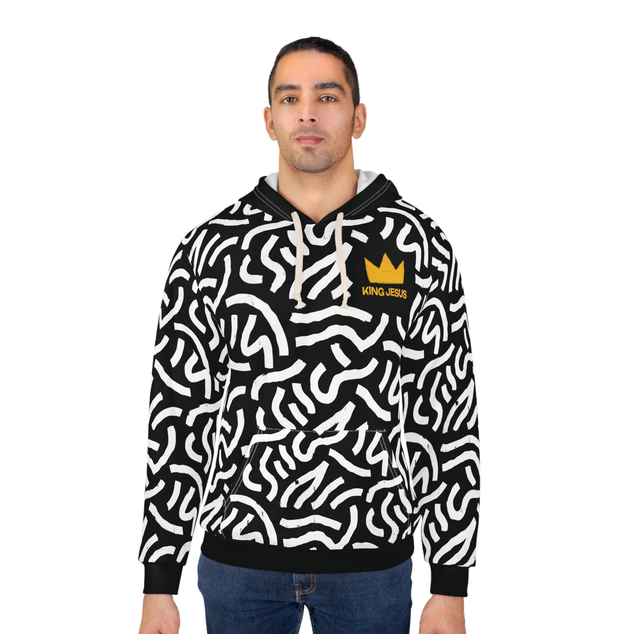 King Jesus Black & White Pullover Hoodie