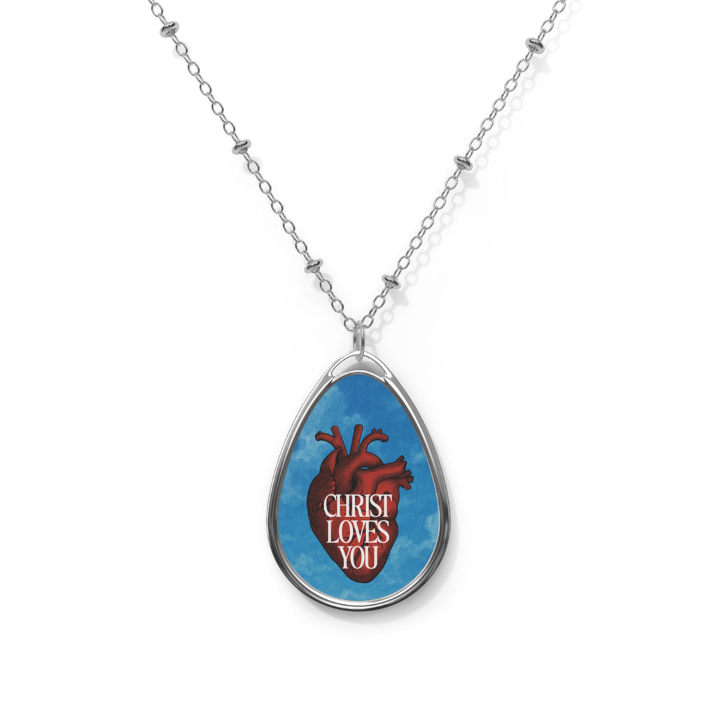 Heartfelt Faith Oval Necklace