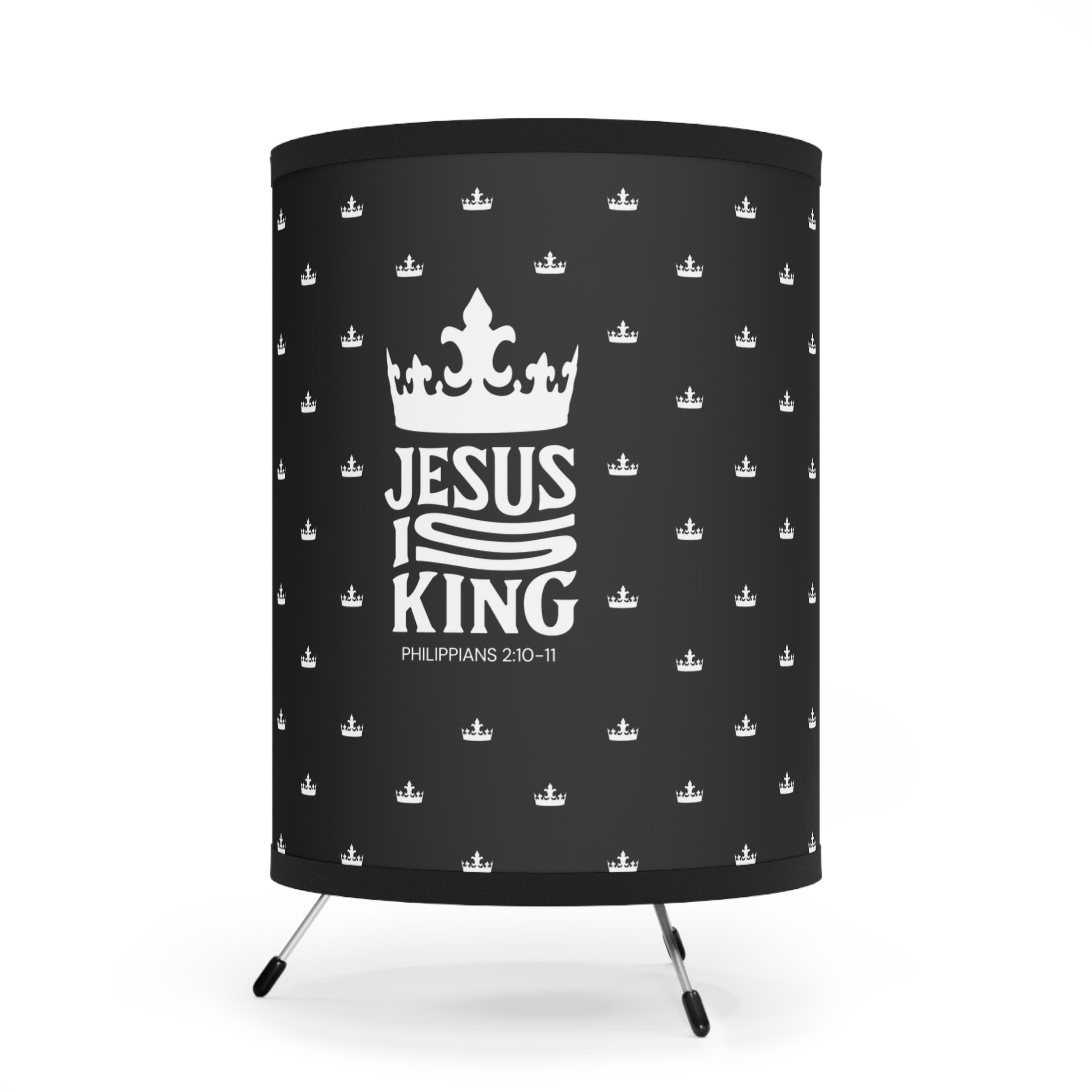 Stylish Tripod Lamp – Jesus is King Design