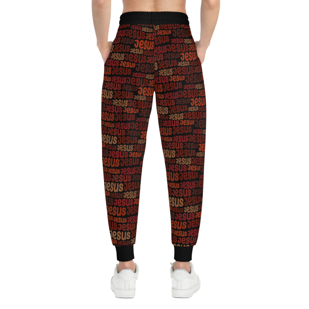 Jesus Pattern Faith-Based Joggers