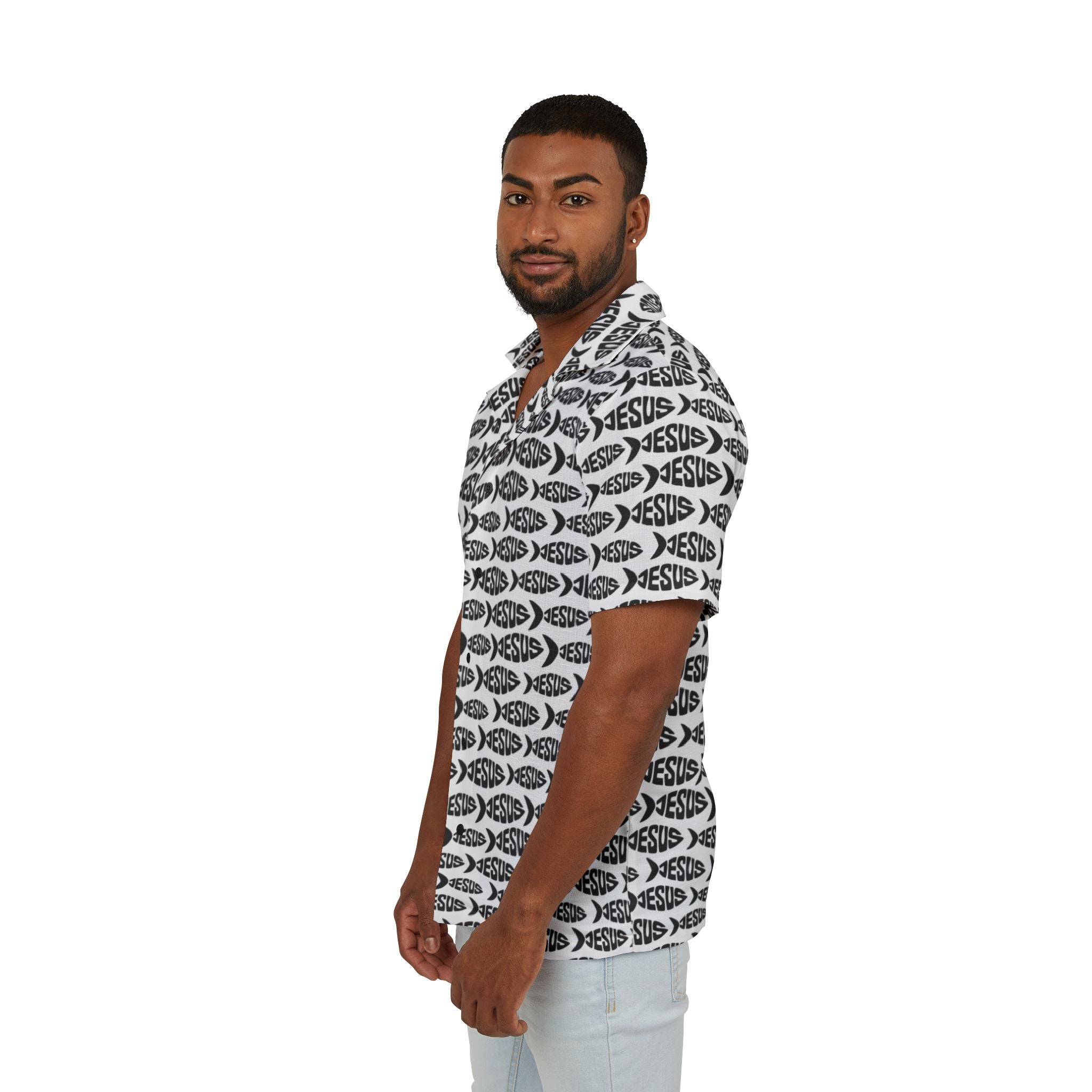 Men’s Jesus Fish Hawaiian Shirt