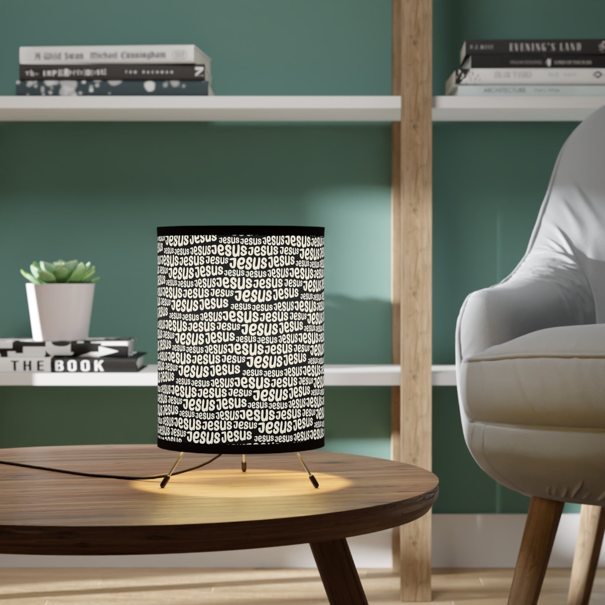 Inspirational Jesus Tripod Lamp