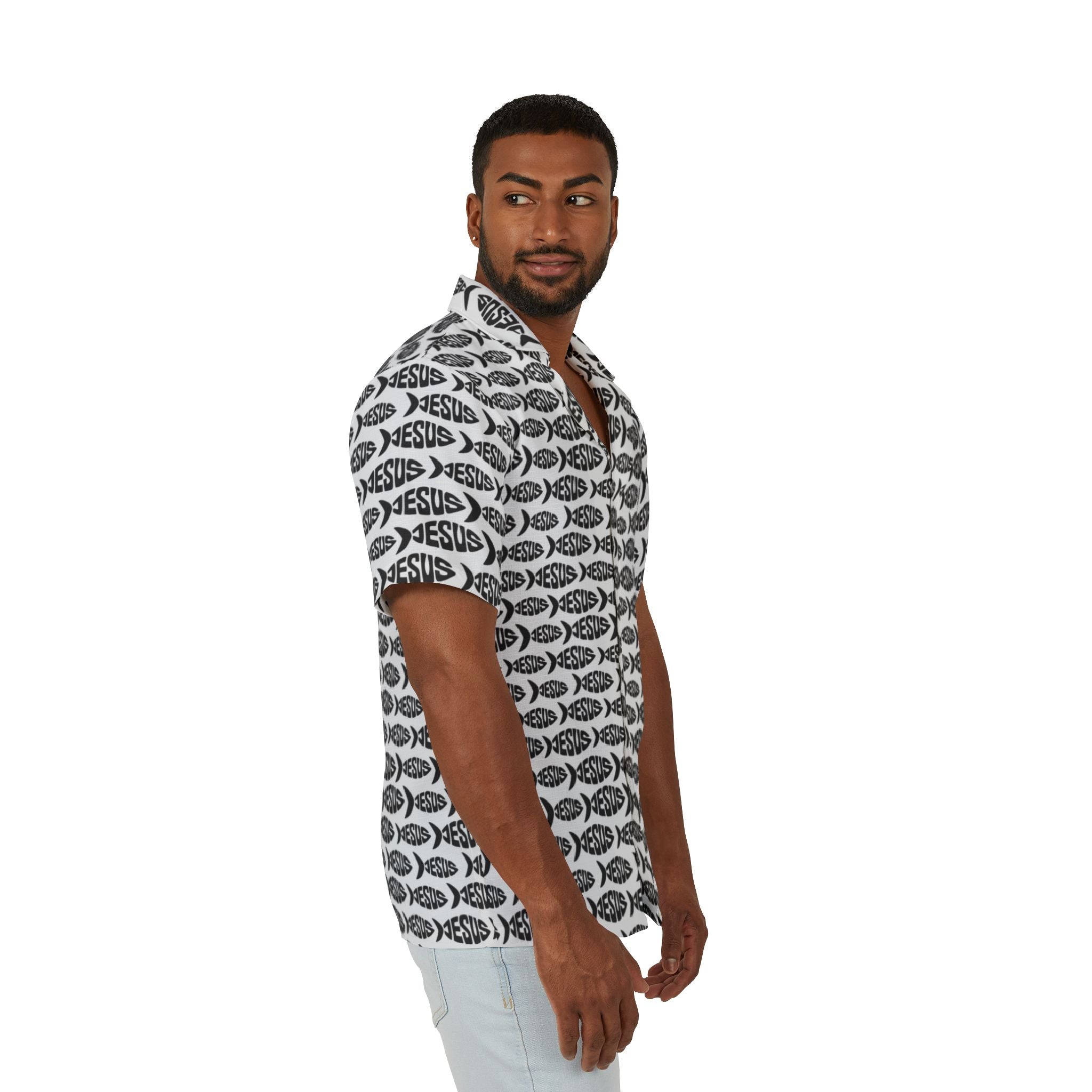 Men’s Jesus Fish Hawaiian Shirt